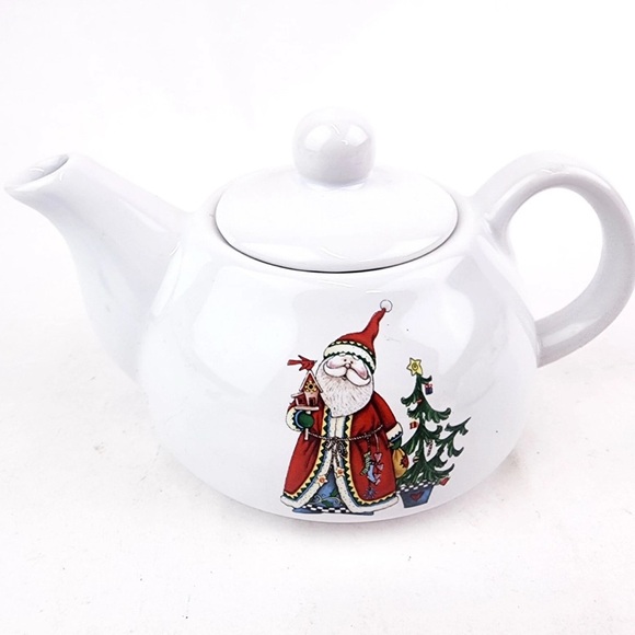 Santa Tea For One Festive Teapot NEW IN BOX - Picture 2 of 8